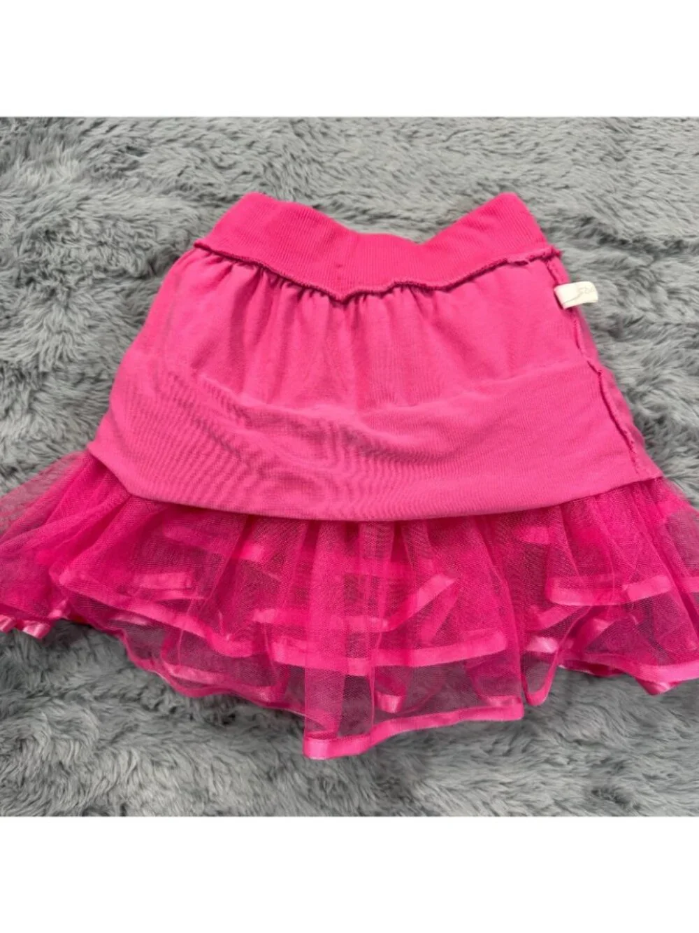 Dang Dang Xiong Skirt Girls S Pink Tutu Elastic Waistband Tiered Bow Travel